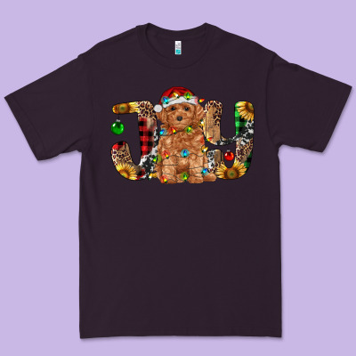 Toy Poodle Christmas Joy Premium Tee Designed By Ranaportraitstore