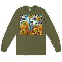 Army Green aunt sunflower leopard glitter Long Sleeve Tee - TumblerDesignByShophia