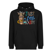 Black just a latte moody Heavyweight Hoodie - CowhideDigitalArt