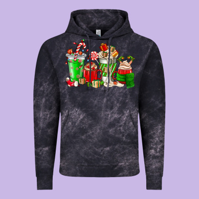 Christmas Coffee Cup Vintage Hoodie Designed By Nancycooperartshop