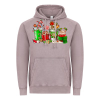 Vintage Zinc Christmas coffee cup Vintage Hoodie - NancyCooperArtShop