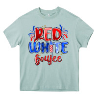 Arona red white boujee Heavy Core Tee - MaliasSmallBusiness