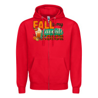 Red fall is my favorite color Zipper Hoodie - BundleAndBundleShop