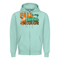 Seafoam fall is my favorite color Zipper Hoodie - BundleAndBundleShop