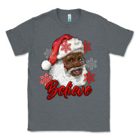 Charcoal Heather african american santa believe Classic Tee - RanaPortraitStore