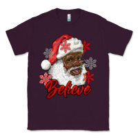 Plum african american santa believe Classic Tee - RanaPortraitStore