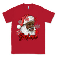 Red african american santa believe Classic Tee - RanaPortraitStore