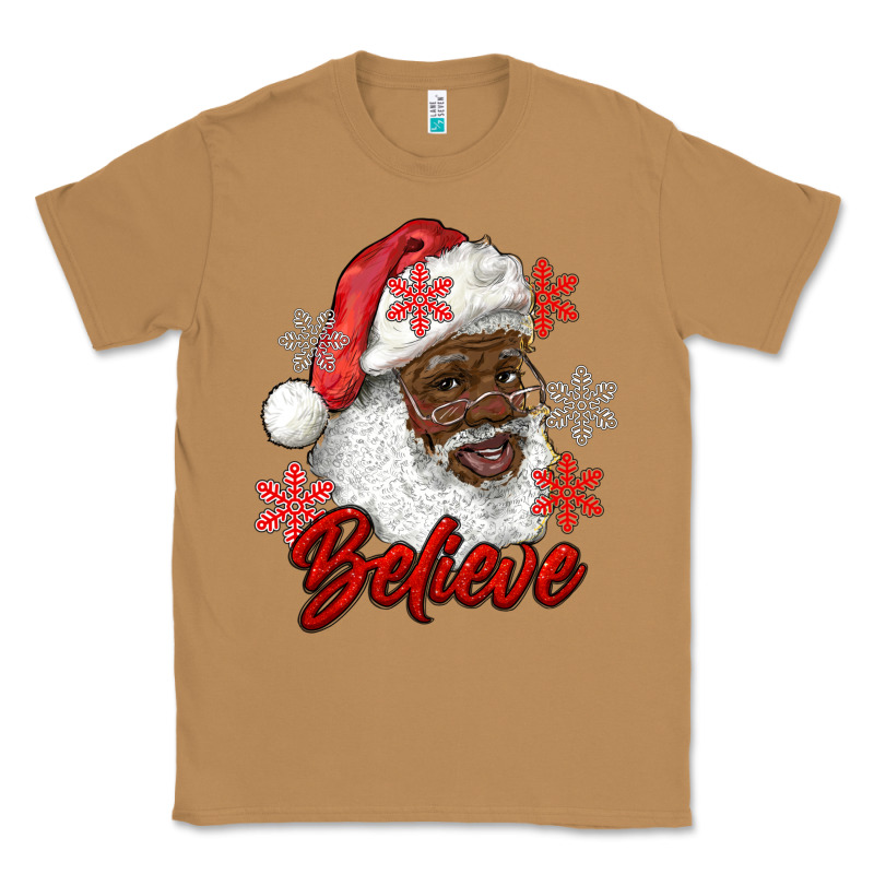 African American Santa Believe Classic Tee by RanaPortraitStore | Teevron