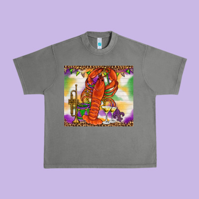 Mardi Gras Crawfish Urban Heavy Tee Designed By Nancycooperartshop