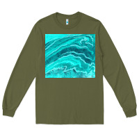 Army Green turquoise agate Long Sleeve Tee - TumblerDesignByShophia