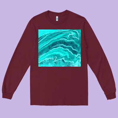 Turquoise Agate Long Sleeve Tee Designed By Tumblerdesignbyshophia