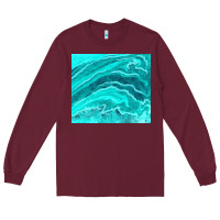 Burgundy turquoise agate Long Sleeve Tee - TumblerDesignByShophia