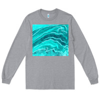 Heather Grey turquoise agate Long Sleeve Tee - TumblerDesignByShophia