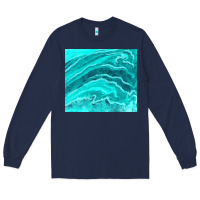 Navy turquoise agate Long Sleeve Tee - TumblerDesignByShophia