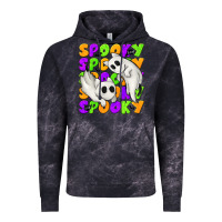 Cloud Black Spooky with Ghost Cats Vintage Hoodie - texasbilliewilder