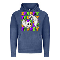 Vintage Denim Spooky with Ghost Cats Vintage Hoodie - texasbilliewilder