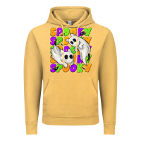 Vintage Mustard Spooky with Ghost Cats Vintage Hoodie - texasbilliewilder
