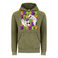 Vintage Olive Spooky with Ghost Cats Vintage Hoodie - texasbilliewilder