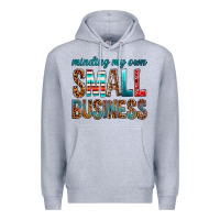 Heather Grey Minding My Own Small Business Premium Hoodie - BundleAndBundleShop