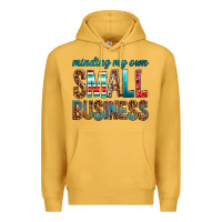 Mustard Minding My Own Small Business Premium Hoodie - BundleAndBundleShop