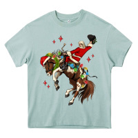 Arona christmas cowboy santa Heavy Core Tee - MaliasSmallBusiness