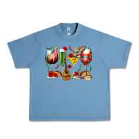 Pebble Blue Mexico Wine Glasses Urban Heavy Tee - texasbilliewilder