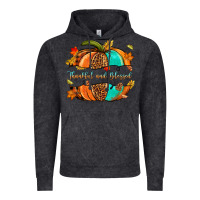 Vintage Black pumpkin thankful and blessed Vintage Hoodie - NancyCooperArtShop
