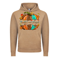 Vintage Coffee pumpkin thankful and blessed Vintage Hoodie - NancyCooperArtShop