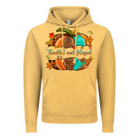 Vintage Mustard pumpkin thankful and blessed Vintage Hoodie - NancyCooperArtShop