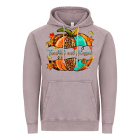 Vintage Zinc pumpkin thankful and blessed Vintage Hoodie - NancyCooperArtShop