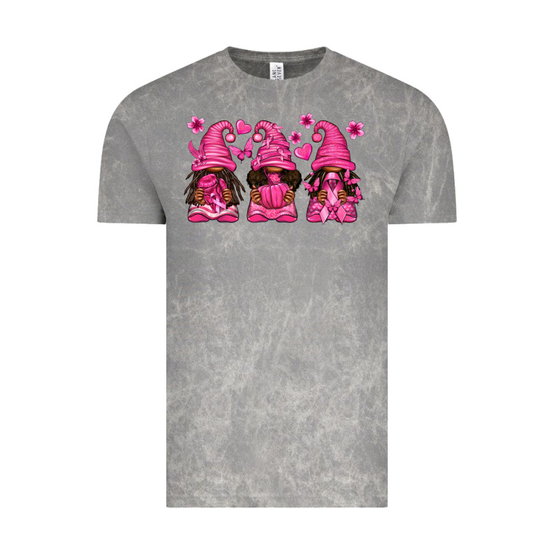 Breast Cancer Afro Gnomies Vintage Tee by texasbilliewilder | Teevron