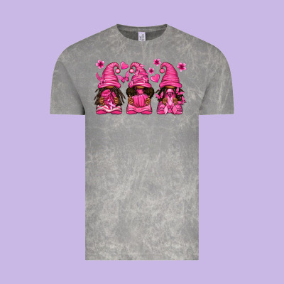 Breast Cancer Afro Gnomies Vintage Tee Designed By Texasbilliewilder