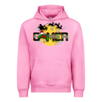 Fuchsia Pink Christmas gamer Urban Hoodie - BarkalooDesign