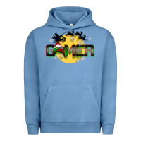 Pigment Pebble Blue Christmas gamer Urban Hoodie - BarkalooDesign