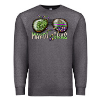 Charcoal Heather mardi gras Premium Sweatshirt - SublimationCraftShop