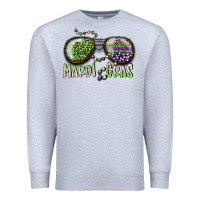 Heather Grey mardi gras Premium Sweatshirt - SublimationCraftShop