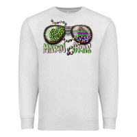 Oatmeal Heather mardi gras Premium Sweatshirt - SublimationCraftShop