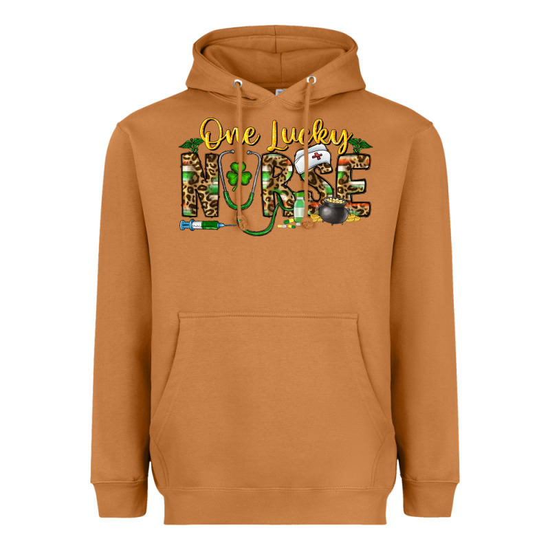 One Lucky Nurse Heavyweight Hoodie by CowhideDigitalArt | Teevron