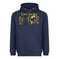 Navy one lucky nurse Heavyweight Hoodie - CowhideDigitalArt