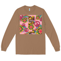 Toasted Coconut peace love hippie daisy Long Sleeve Tee - TumblerDesignByShophia