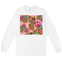 White peace love hippie daisy Long Sleeve Tee - TumblerDesignByShophia
