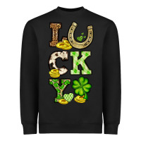 Black St. Patrick's Western lucky Heavyweight Sweatshirt - OliviaCreatesArt
