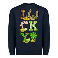 Navy St. Patrick's Western lucky Heavyweight Sweatshirt - OliviaCreatesArt