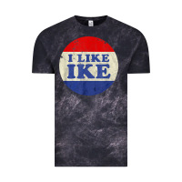 Cloud Black i like ike political button vintage distressed Vintage Tee - baoMotion