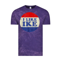 Cloud Purple i like ike political button vintage distressed Vintage Tee - baoMotion