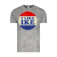 Cloud Rock i like ike political button vintage distressed Vintage Tee - baoMotion