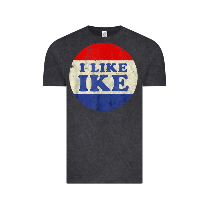 I Like Ike Political Button Vintage Distressed Vintage Tee by baoMotion | Teevron