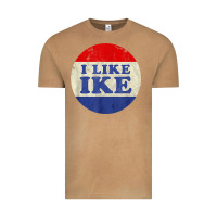 Vintage Camel i like ike political button vintage distressed Vintage Tee - baoMotion