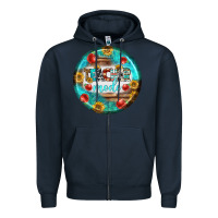 Navy teacher mode earrings Zipper Hoodie - BundleAndBundleShop