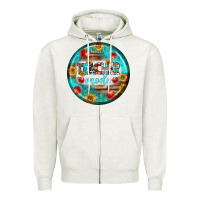 Oatmeal Heather teacher mode earrings Zipper Hoodie - BundleAndBundleShop